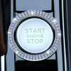 Picture of LivTee Car Engine Start Stop Decoration Ring, Crystal Double Rhinestone, Bling Car Interior Accessories for Women, Key Ignition & Knob Bling Ring, Push to Start Button Cover/Sticker, Light Blue