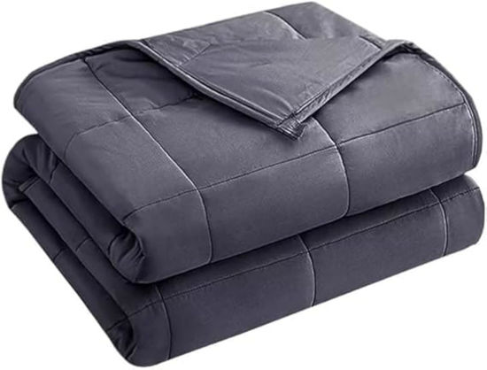Picture of yescool Weighted Blanket for Adults (20 lbs, 48" x 72", Grey) Cooling Heavy Blanket for Sleeping Perfect for 140-160 lbs, Twin Size Breathable Blanket with Premium Glass Bead, Machine Washable