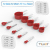 Picture of TILUCK Measuring Cups & Spoons Set, Stackable Cups and Spoons, Nesting Measure Cups with Stainless Steel Handle, Kitchen Gadgets for Cooking & Baking (Red)