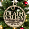 Picture of Death Valley National Park Handcrafted Wood Christmas Ornament - 3" Laser Cut Souvenir with Desert Scene