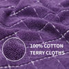 Picture of Homaxy 100% Cotton Terry Kitchen Towels(Purple, 13 x 28 inches), Checkered Designed, Soft and Super Absorbent Dish Towels, 4 Pack