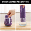 Picture of Homaxy 100% Cotton Terry Kitchen Towels(Purple, 13 x 28 inches), Checkered Designed, Soft and Super Absorbent Dish Towels, 4 Pack