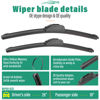 Picture of 26" 18" 8" Windshield Wiper Blades Replacement for Lexus CT200h CT 200h 2011 2012 2013 2014 2015 2016 2017 Premium All Weather Front Rear Wipers Set - OEM Quality (Pack of 3)