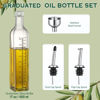 Picture of AOZITA 17oz Glass Olive Oil Dispenser Bottle - 500ml Clear -Oil & Vinegar Cruet with Pourers and Funnel - Olive Oil Carafe Decanter for Kitchen
