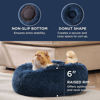Picture of Bedsure Calming Cat Beds for Indoor Cats - Small Cat Bed Washable 20 inches, Anti-Slip Round Fluffy Plush Faux Fur Pet Bed, Fits up to 15 lbs Pets, Navy