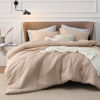 Picture of Bedsure California King Comforter Set - Warm Sand Cal King Size Comforter, Soft Bedding for All Seasons, Cationic Dyed Bedding Set, 3 Pieces, 1 Comforter (104"x96") and 2 Pillow Shams (20"x36"+2")