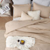 Picture of Bedsure California King Comforter Set - Warm Sand Cal King Size Comforter, Soft Bedding for All Seasons, Cationic Dyed Bedding Set, 3 Pieces, 1 Comforter (104"x96") and 2 Pillow Shams (20"x36"+2")