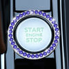 Picture of LivTee 2 PCS Crystal Rhinestone Car Engine Start Stop Decoration Ring, Push to Start Button Cover/Sticker, Bling Car Interior Accessories for Women, Key Ignition & Knob Bling Ring, Dark Blue