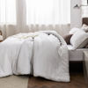Picture of Bedsure Twin/Twin XL Comforter Set Dorm Bedding - Grayish White Twin Extra Long Comforter, Soft Bedding for College, Cationic Dyed Bedding Set, 1 Comforter (68"x88") and 1 Pillow Sham (20"x26"+2")
