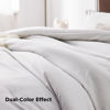 Picture of Bedsure Twin/Twin XL Comforter Set Dorm Bedding - Grayish White Twin Extra Long Comforter, Soft Bedding for College, Cationic Dyed Bedding Set, 1 Comforter (68"x88") and 1 Pillow Sham (20"x26"+2")