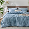 Picture of Bedsure Twin/Twin XL Comforter Set Dorm Bedding - Storm Blue Twin Extra Long Comforter, Soft Bedding for College, Cationic Dyed Bedding Set, 1 Comforter (68"x88") and 1 Pillow Sham (20"x26"+2")