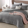 Picture of Bedsure Twin/Twin XL Comforter Set - Reversible Cooling and Warm Bed Set, Light Grey All-Season Cooling Comforter, 2 Pieces, Includes 1 Twin/Twin Extra Long Comforter & 1 Pillow Case
