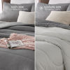 Picture of Bedsure Twin/Twin XL Comforter Set - Reversible Cooling and Warm Bed Set, Light Grey All-Season Cooling Comforter, 2 Pieces, Includes 1 Twin/Twin Extra Long Comforter & 1 Pillow Case