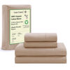 Picture of LANE LINEN 100% Organic Cotton Sheets Set Pure Long- Staple Percale Weave - Bedding for Bed Fits Mattress Upto 15" Deep Pocket (Queen Taupe)