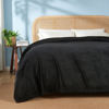Picture of NEWCOSPLAY Super Soft King Blanket Black Premium Silky Flannel Fleece Leaves Pattern Lightweight Bed Blanket All Season Use (Black, King(90"x110"))