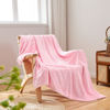 Picture of NEWCOSPLAY Super Soft Twin Blanket Pink Premium Silky Flannel Fleece Leaves Pattern Lightweight Bed Blanket All Season Use (Pink, Twin(60"x80"))