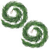 Picture of 2 Pack Christmas Real Touch Norfolk Pine Garland Table Garland, 6ft Artificial Faux Greenery Garlands for Mantle Indoor Home Decor Xmas Holiday Seasonal