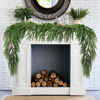 Picture of 2 Pack Christmas Real Touch Norfolk Pine Garland Table Garland, 6ft Artificial Faux Greenery Garlands for Mantle Indoor Home Decor Xmas Holiday Seasonal