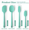 Picture of ChefAide 4 Pieces Silicone Spatula Set, Food Grade Rubber Spatula, Upgrade Strong Handle with Ergonomic Grip, Heat Resistant for Nonstick Cookware, Cooking