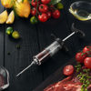 Picture of JY COOKMENT Meat Injector Syringe, 1-oz Marinade Flavor Injector with 2 Professional Needles,1 Cleaning Brushes(BLACK)