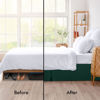 Picture of Utopia Bedding Queen Bed Skirt - Soft Quadruple Pleated Ruffle - Easy Fit with 16 Inch Tailored Drop - Hotel Quality, Shrinkage and Fade Resistant (Queen, Emerald)