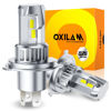 Picture of OXILAM H4 9003 Light Bulb, 20000LM 600% Brighter, 6500K Cool White, Mini 1:1 Size Design, Canbus Error Plug-and-Play H4 9003 HB2 Light Bulb, Pack of 2
