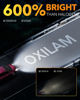 Picture of OXILAM H4 9003 Light Bulb, 20000LM 600% Brighter, 6500K Cool White, Mini 1:1 Size Design, Canbus Error Plug-and-Play H4 9003 HB2 Light Bulb, Pack of 2