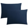 Picture of FLXXIE Microfiber Pillow Cases Standard Size, Soft Pillowcases with Envelope Closure, Wrinkle, Stain Resistant Pillow Covers, 20x26, Navy