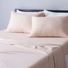 Picture of Amazon Basics 4 Piece Bed Sheet Set, 100% Cotton Jersey, Includes Super Soft, Flat and Fitted Sheets, Pillowcase, Full, Blush, Solid