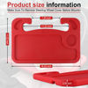 Picture of JUSTTOP Car Steering Wheel Desk, Red (ABS, Rectangular), Multipurpose Travel Tray for Eating, Laptop, Tablet, iPad, Cup Holder, Compatible with Most Cars