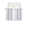 Picture of ChrisDowa Small Window Curtains for Kitchen and Bedroom - Grommet Short Thermal Insulated Room Darkening Curtains (2 Panels, Greyish White, 34 x 36 Inch)