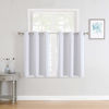Picture of ChrisDowa Small Window Curtains for Kitchen and Bedroom - Grommet Short Thermal Insulated Room Darkening Curtains (2 Panels, Greyish White, 34 x 36 Inch)