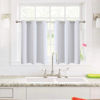 Picture of ChrisDowa Small Window Curtains for Kitchen and Bedroom - Grommet Short Thermal Insulated Room Darkening Curtains (2 Panels, Greyish White, 34 x 36 Inch)