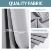 Picture of ChrisDowa Grommet Blackout Curtains for Bedroom and Living Room - 2 Panels Set Thermal Insulated Room Darkening Curtains (Light Grey, 52W x 45L )
