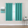 Picture of ChrisDowa Grommet Room Darkening Curtains for Bedroom and Living Room - 2 Panels Set Thermal Insulated Blackout Curtains (Teal, 52W x 63L)