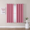 Picture of ChrisDowa Grommet Room Darkening Curtains for Bedroom and Living Room - 2 Panels Set Thermal Insulated Blackout Curtains (Pink, 52W x 54L)
