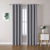 Picture of ChrisDowa Grommet Blackout Curtains for Bedroom and Living Room - 2 Panels Set Thermal Insulated Room Darkening Curtains (Light Grey, 52W x 95L)