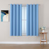 Picture of ChrisDowa Grommet Room Darkening Curtains for Bedroom and Living Room - 2 Panels Set Thermal Insulated Blackout Curtains (Sky Blue, 52W x 54L)