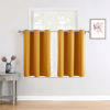 Picture of ChrisDowa Small Window Curtains for Kitchen and Bedroom - Grommet Short Thermal Insulated Room Darkening Curtains (2 Panels, Mustard Yellow, 42 x 36 Inch)