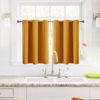 Picture of ChrisDowa Small Window Curtains for Kitchen and Bedroom - Grommet Short Thermal Insulated Room Darkening Curtains (2 Panels, Mustard Yellow, 42 x 36 Inch)