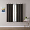 Picture of ChrisDowa Grommet Blackout Curtains for Bedroom and Living Room - 2 Panels Set Thermal Insulated Room Darkening Curtains (Brown, 52W x 45L)