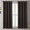Picture of ChrisDowa Grommet Blackout Curtains for Bedroom and Living Room - 2 Panels Set Thermal Insulated Room Darkening Curtains (Brown, 52W x 63L)