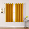 Picture of ChrisDowa Grommet Room Darkening Curtains for Bedroom and Living Room - 2 Panels Set Thermal Insulated Blackout Curtains (Mustard Yellow, 52W x 54L)