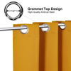 Picture of ChrisDowa Grommet Room Darkening Curtains for Bedroom and Living Room - 2 Panels Set Thermal Insulated Blackout Curtains (Mustard Yellow, 52W x 63L)