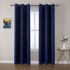 Picture of ChrisDowa Grommet Blackout Curtains for Bedroom and Living Room - 2 Panels Set Thermal Insulated Room Darkening Curtains (Navy Blue, 42W x 84L)