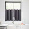 Picture of ChrisDowa Small Window Curtains for Kitchen and Bedroom - Grommet Short Thermal Insulated Room Darkening Curtains (2 Panels, Dark Grey, 52 x 36 Inch)