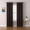 Picture of ChrisDowa Blackout Curtains 120 Inches Long 2 Panels Set for Living Room, Grommet Thermal Insulated Room Darkening Curtains for Bedroom (Brown, 52 x 120 Inch)
