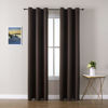 Picture of ChrisDowa Grommet Blackout Curtains for Bedroom and Living Room - 2 Panels Set Thermal Insulated Room Darkening Curtains (Brown, 42W x 84L)
