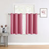 Picture of ChrisDowa Small Window Curtains for Kitchen and Bedroom - Grommet Short Thermal Insulated Room Darkening Curtains (2 Panels, Pink, 42 x 36 Inch)