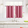 Picture of ChrisDowa Small Window Curtains for Kitchen and Bedroom - Grommet Short Thermal Insulated Room Darkening Curtains (2 Panels, Pink, 52 x 36 Inch)